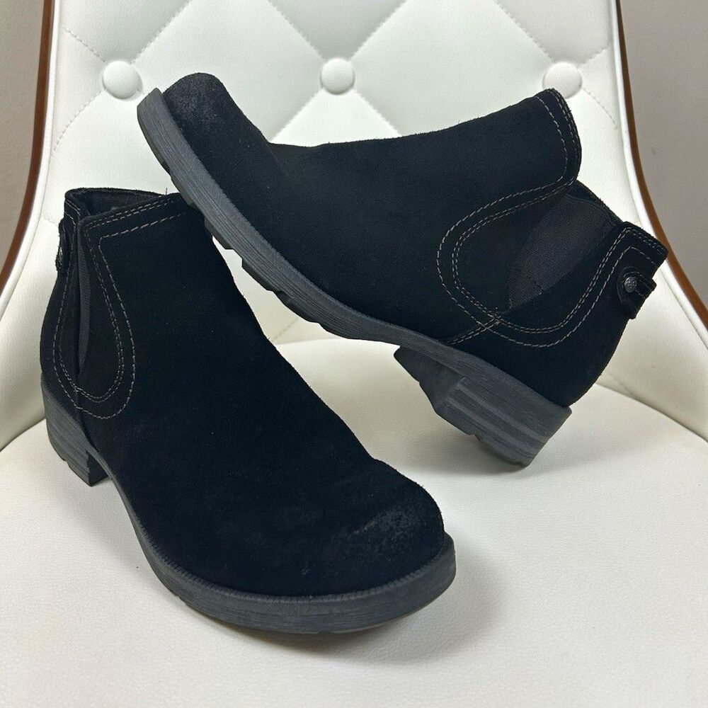 Earth Origins Randi Rexton Suede Chelsea Ankle Boots Black Women's Sz 9 Gorpcore